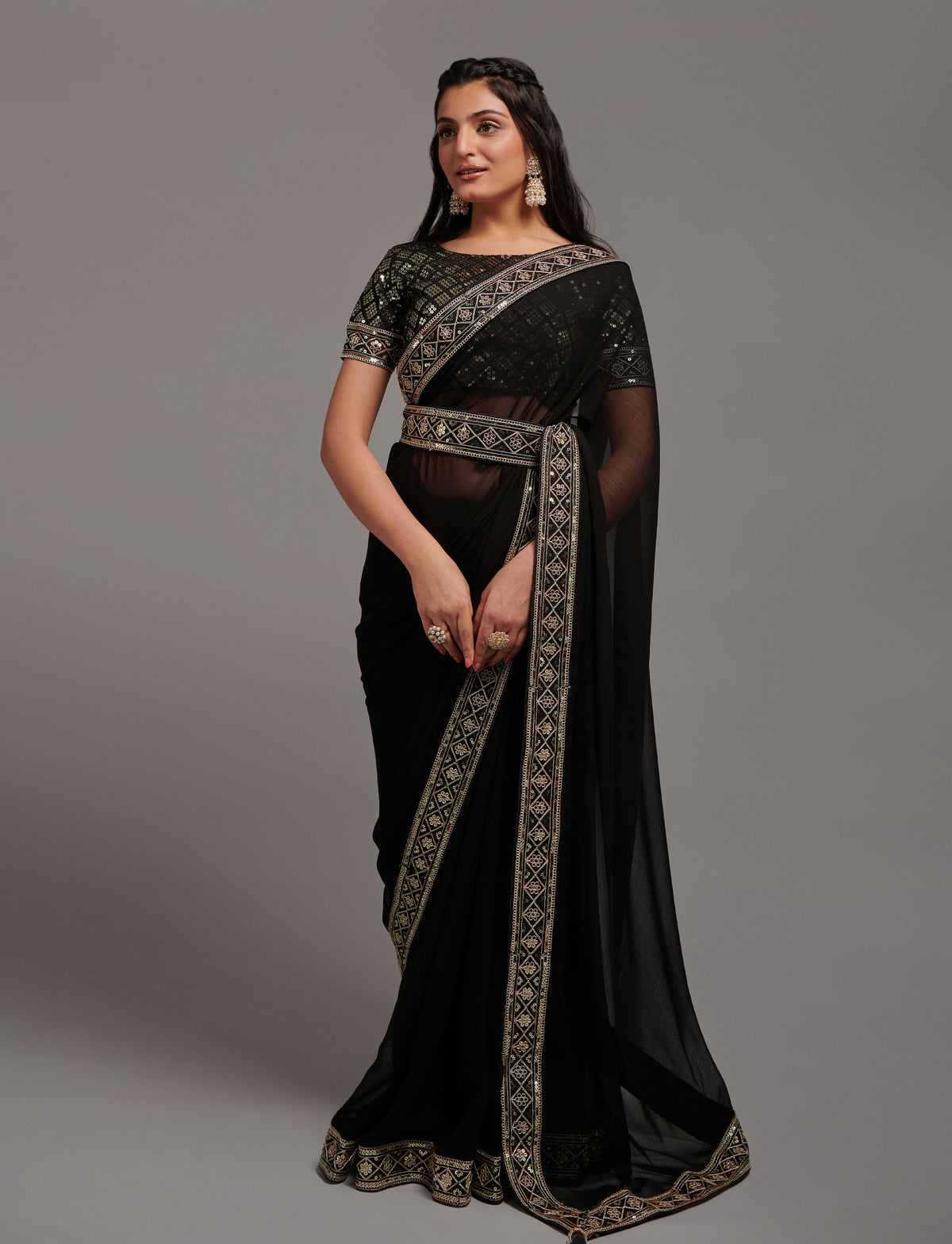 Buy Black Silk Sarees online at Best Prices in India - JOSHINDIA - Joshindia