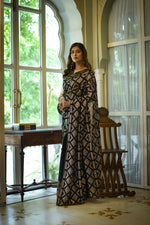 Black Saree - Black Designer Sarees Online - JOSHINDIA - Joshindia