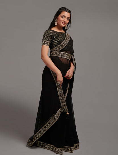 Buy Black Silk Sarees online at Best Prices in India - JOSHINDIA