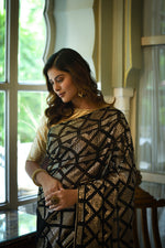 Black Saree - Black Designer Sarees Online - JOSHINDIA - Joshindia