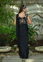 Black Saree - Black Designer Sarees Online - JOSHINDIA - Joshindia