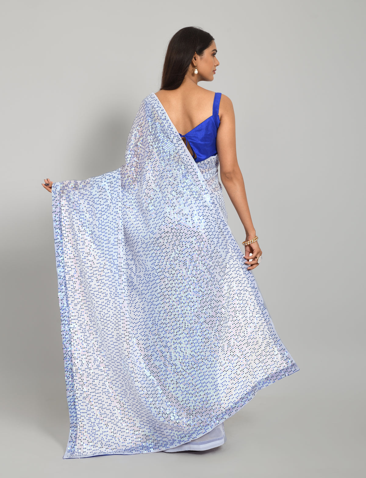 Blue Saree - Shop Latest Blue Color Designer Saree Online - Joshindia