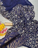 Buy Trendy Blue Saree Online in India - JOSHINDIA - Joshindia