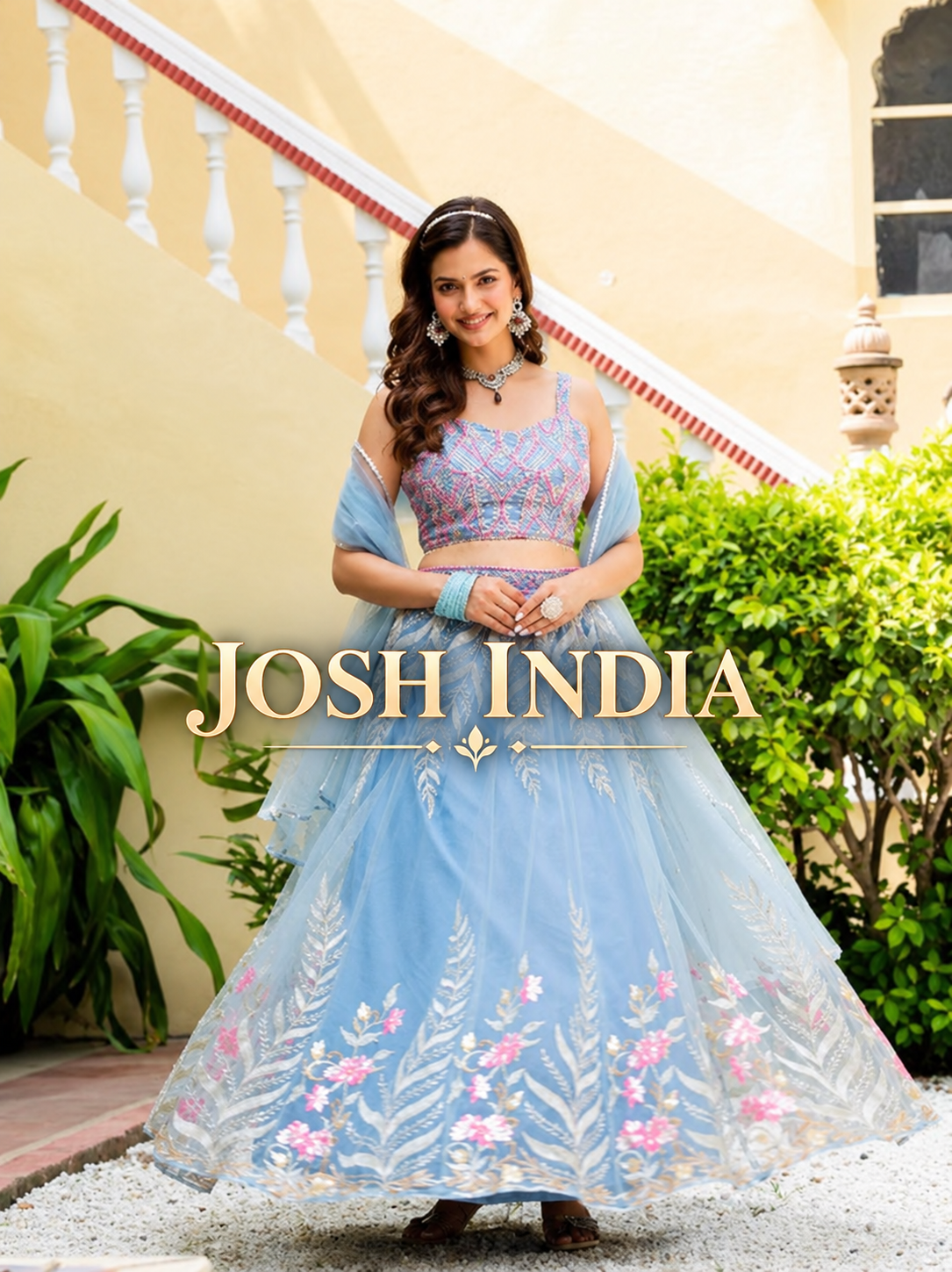 Sky Blue Soft Net Lehenga Choli Zari Sequence Embroidery Work Semi Stitched
