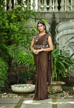 Buy Chocolate Saree Online In India - JOSHINDIA - Joshindia