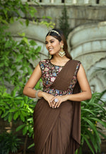 Buy Chocolate Saree Online In India - JOSHINDIA - Joshindia