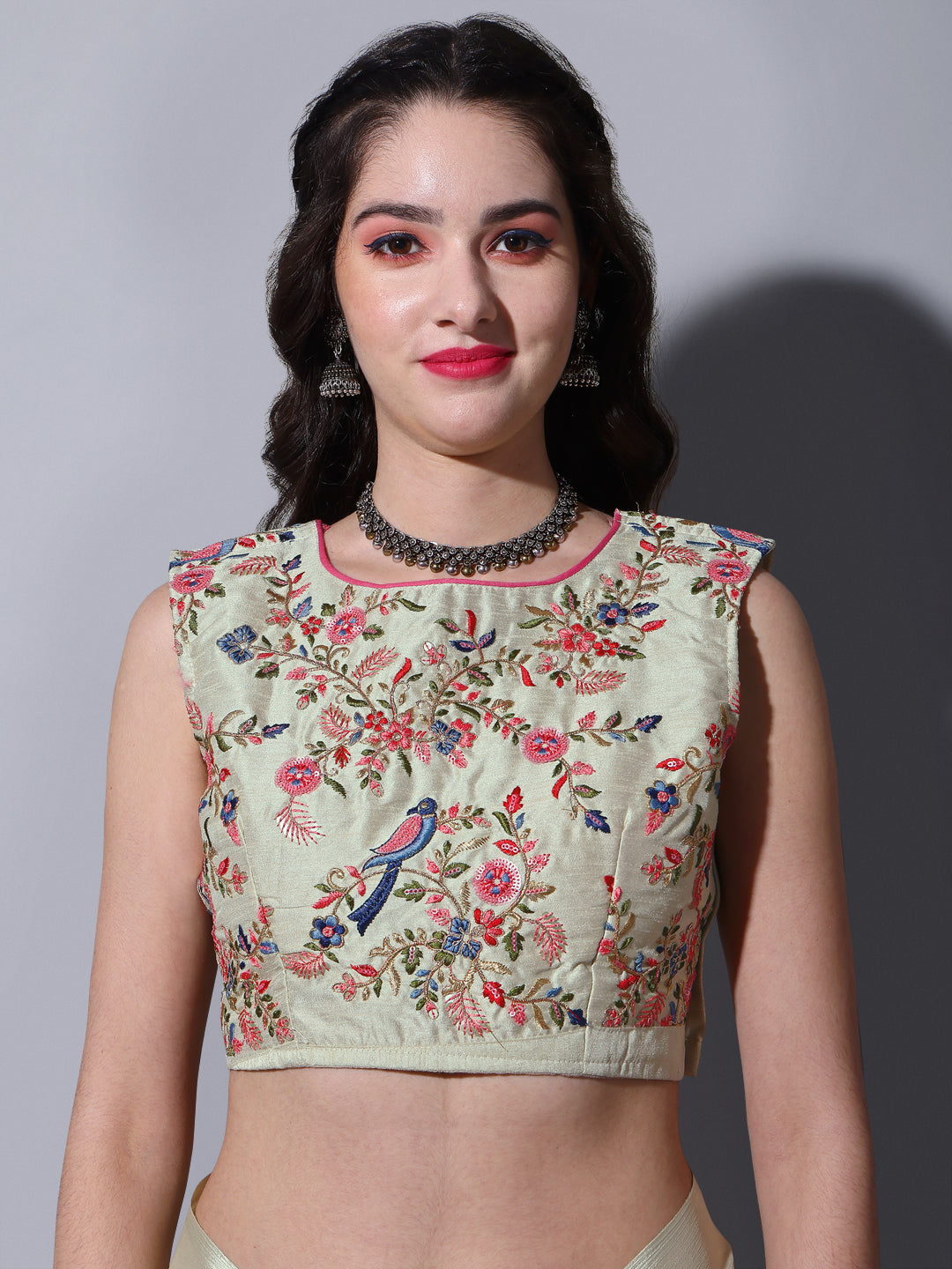 Buy Trendy Cream Saree Online in India -JOSHINDIA - Joshindia