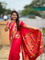 Rajhans Woven Design Silk Blend Paithani Saree