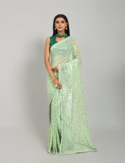 Buy Trendy Green Saree Online in India