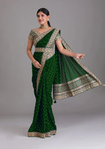 Green Saree - Buy Latest Green Colour Sarees Online - Joshindia