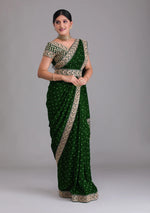Green Saree - Buy Latest Green Colour Sarees Online - Joshindia