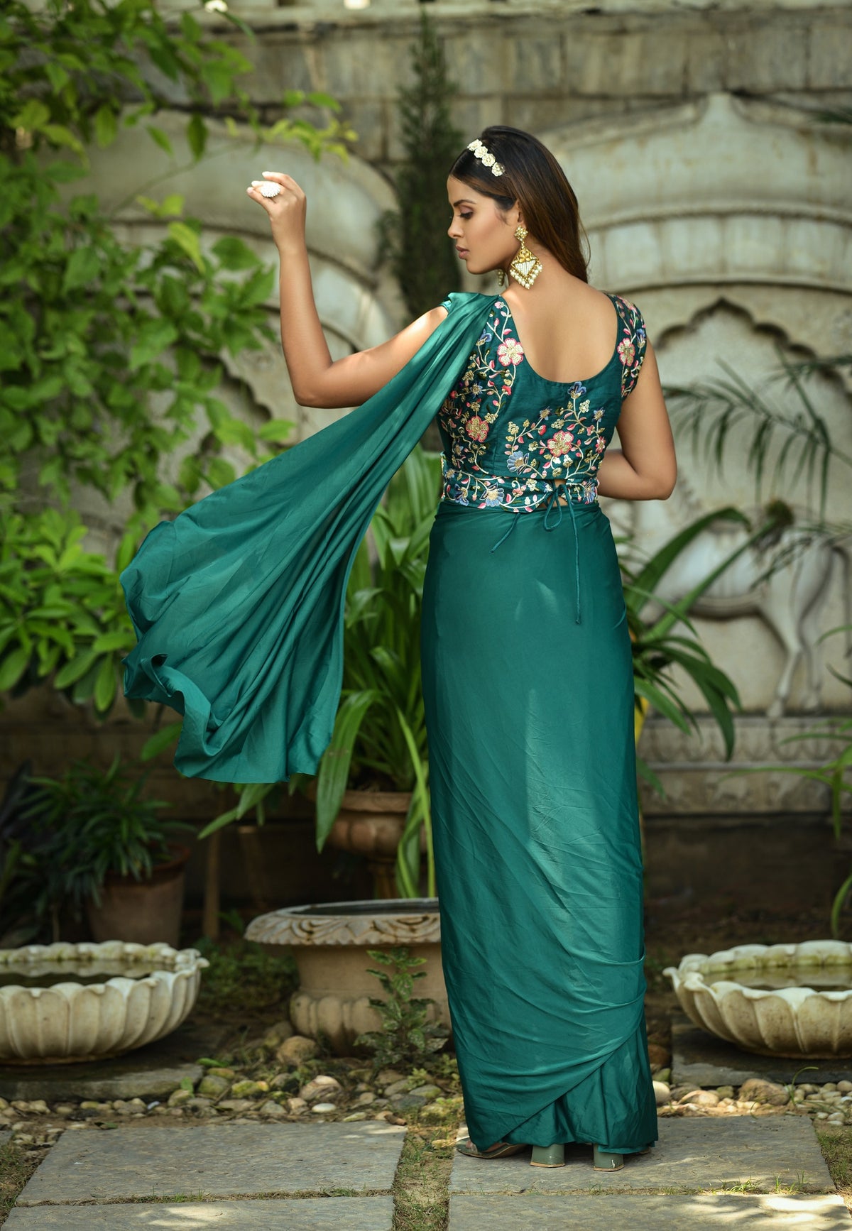 Buy Trendy Green Saree Online in India - JOSHINDIA - Joshindia