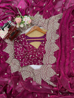 Pink Color Chiffon Designer Party Wear Saree