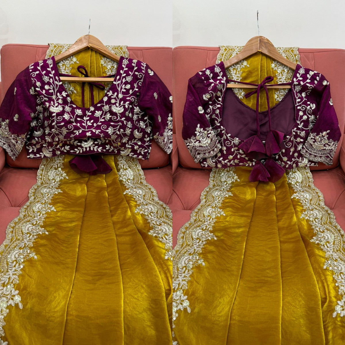Yellow Color Designer Party Wear Saree