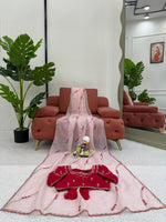 Baby Pink Color Embroidered Silk Designer Saree