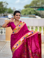 Rajhans Woven Design Silk Blend Paithani Saree