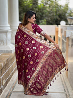 Women Ethnic Woven Design Zari Dola Silk Banarasi Saree