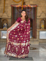 Women Ethnic Woven Design Zari Dola Silk Banarasi Saree