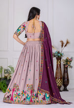 Light Beet Root Color Designer Embroidered Lehenga Choli