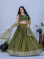 Mahendi Color Designer Silk Lehenga Choli
