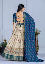 Blue With Cream Color Designer Lehenga Choli