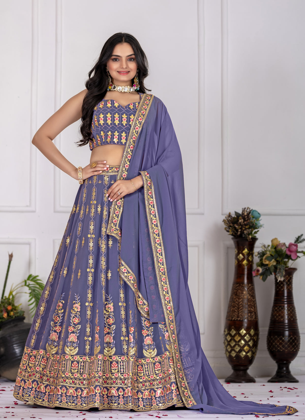 Light Purple Color Designer Lehenga Choli