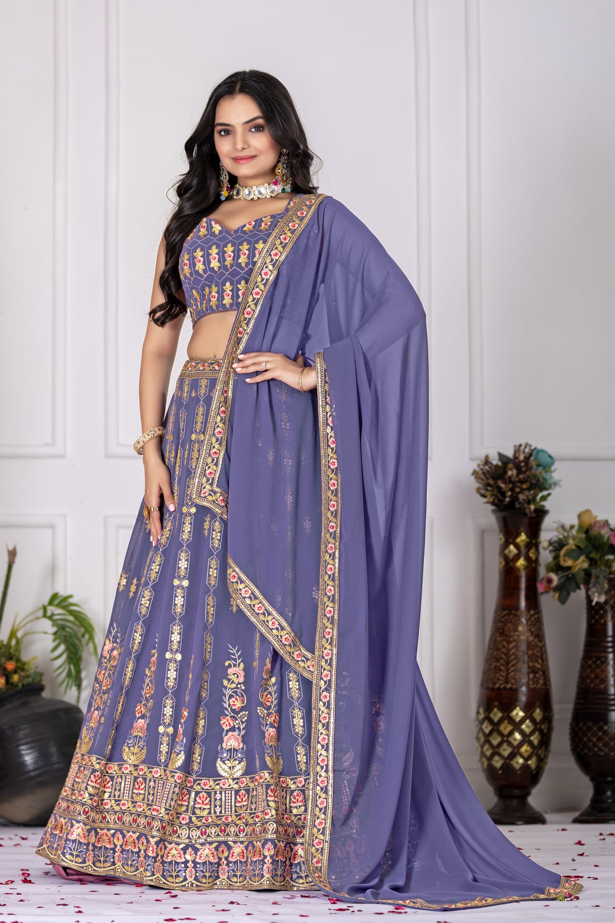 Light Purple Color Designer Lehenga Choli