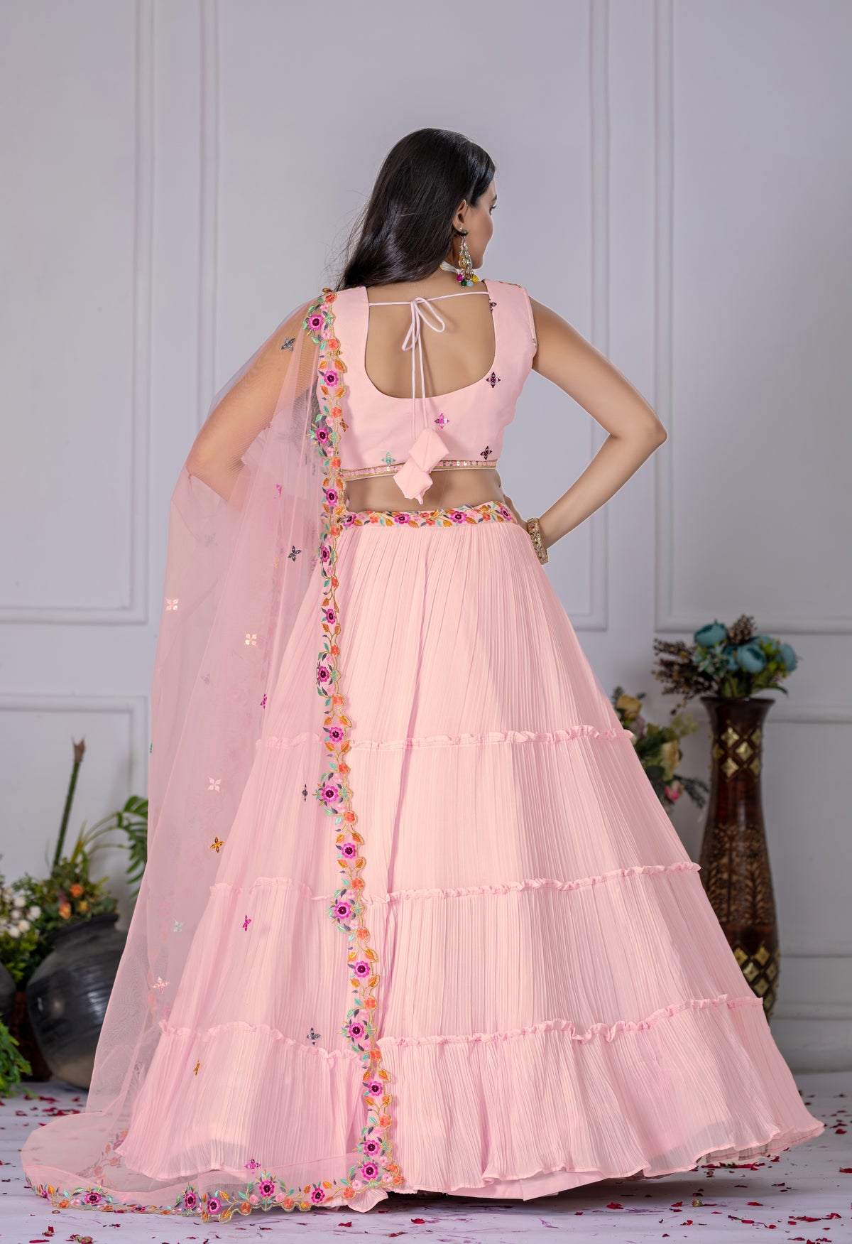 Baby Pink Color Designer Fox Lehenga Choli