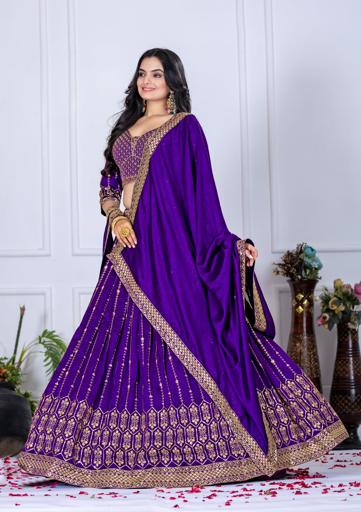 Blue Color Designer Party Wear lehenga Choli