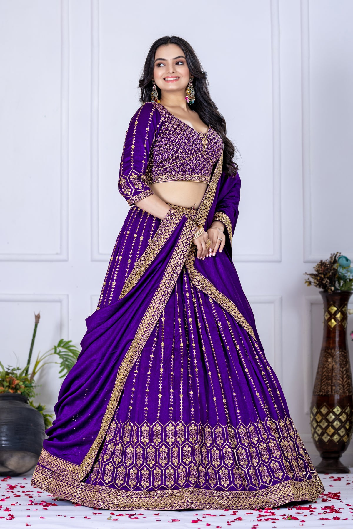 Blue Color Designer Party Wear lehenga Choli