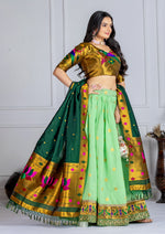 Pastel Green Color Jacquard Silk Lehenga Choli