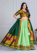 Pastel Green Color Jacquard Silk Lehenga Choli