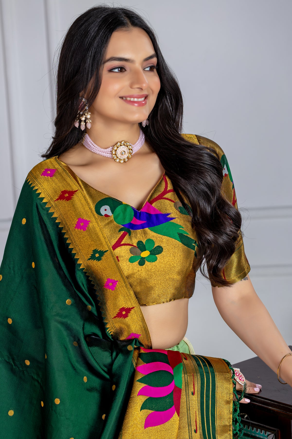 Pastel Green Color Jacquard Silk Lehenga Choli