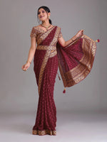 Buy Trendy Maroon Saree Online in India - JOSHINDIA - Joshindia