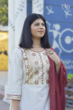 Buy Most beautiful White Color Designer Kurta Set For Summer - Joshindia