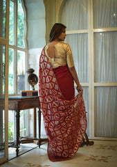 Buy Trendy Maroon Saree Online in India - JOSHINDIA - Joshindia