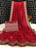 Buy Maroon Sarees Online - Joshindia