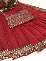 Buy Maroon Sarees Online - Joshindia