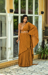 Buy Mustard Saree online in India - JOSHINDIA - Joshindia