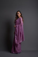 Buy Onion Colore Beautiful Sequency Work Saree - Joshindia