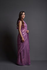 Buy Onion Colore Beautiful Sequency Work Saree - Joshindia