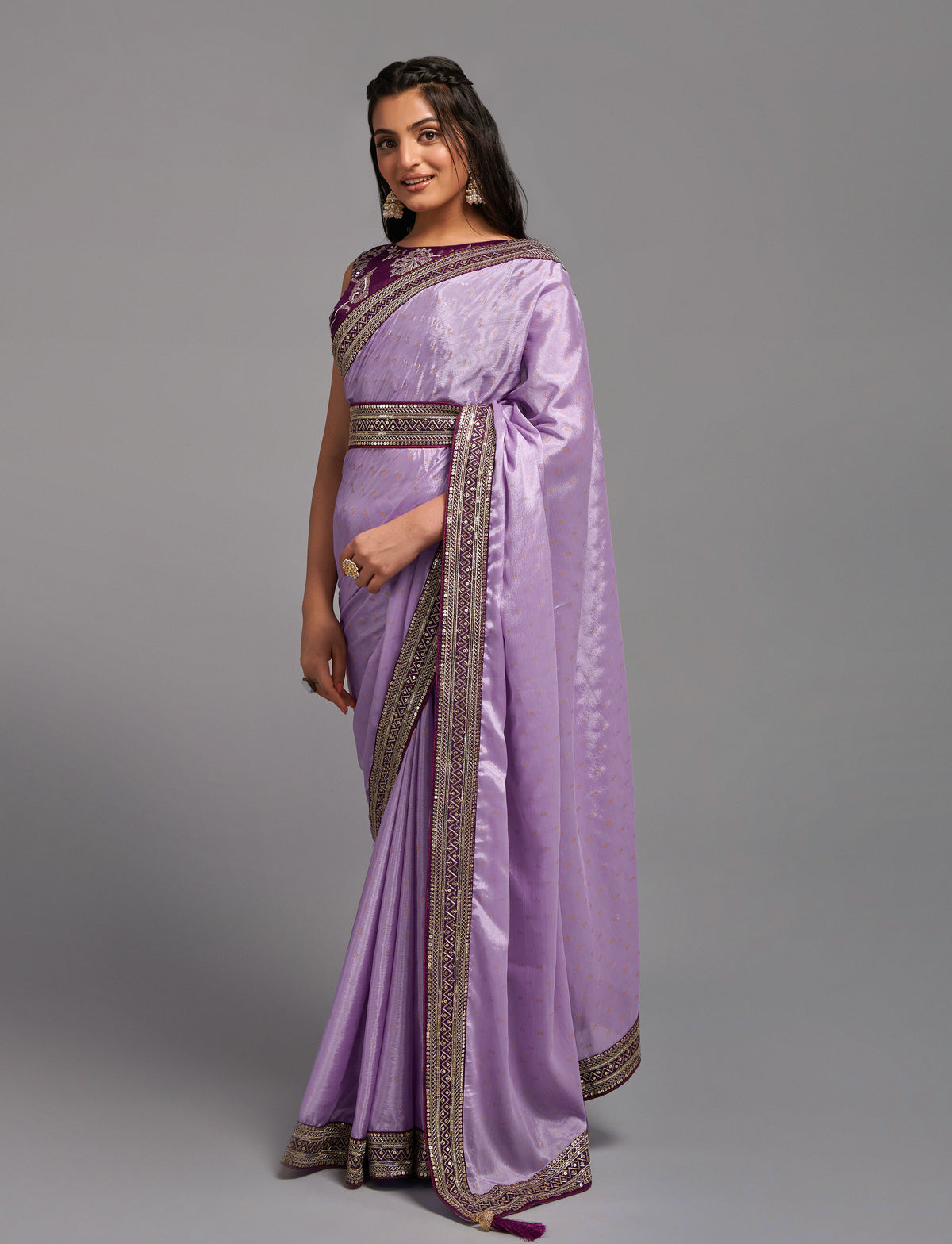 Buy Onion Pink Saree Online In India - JOSHINDIA - Joshindia