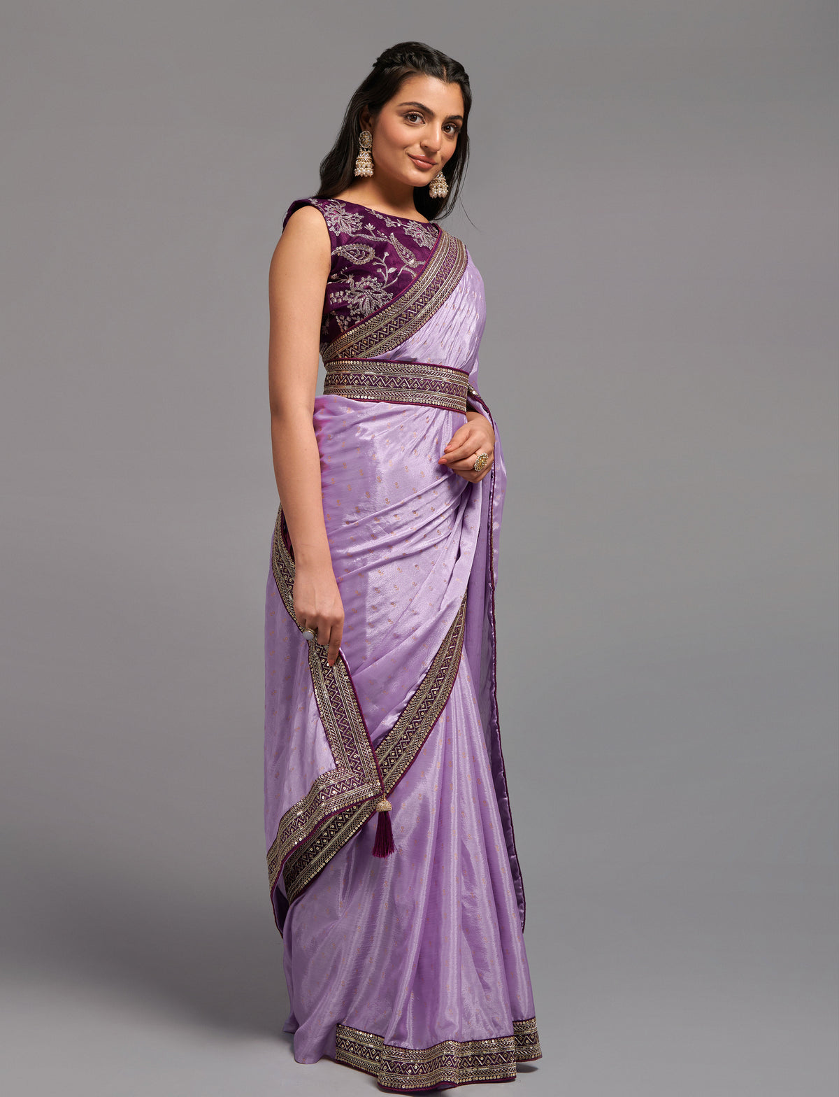 Buy Onion Pink Saree Online In India - JOSHINDIA - Joshindia