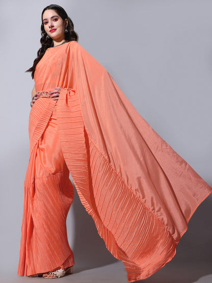 Buy Trendy Orange Saree Online in India - JOSHINDIA
