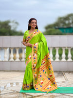 Rajhans Woven Design Silk Blend Paithani Saree