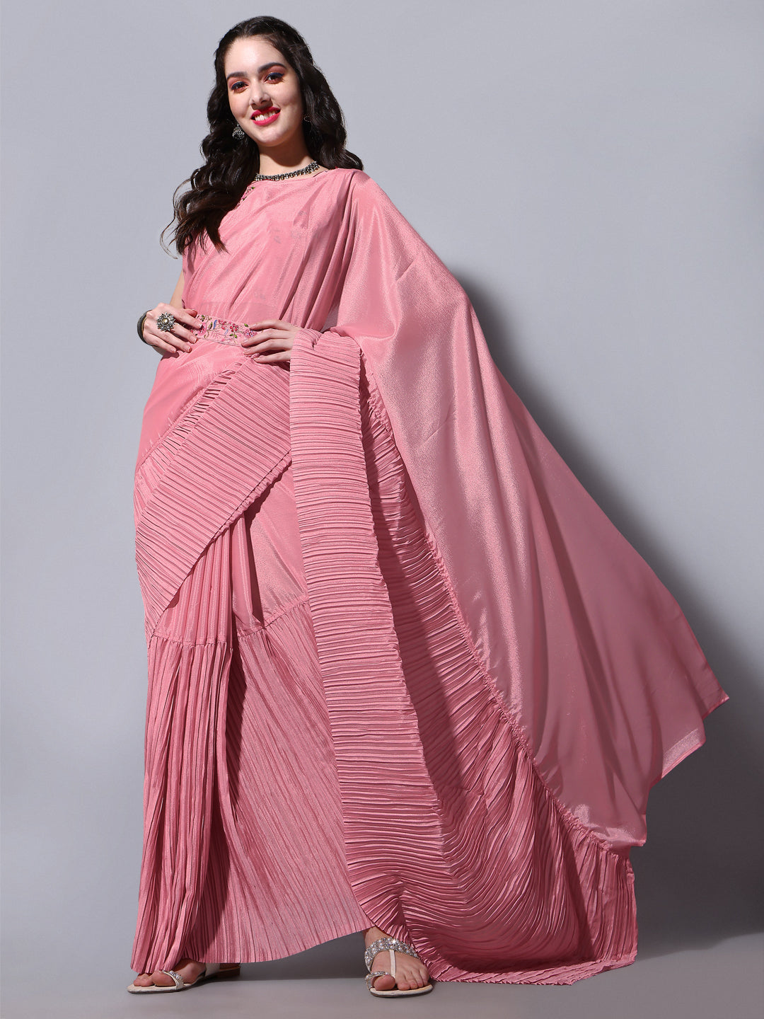 Buy Trendy Peach Saree Online in India - JoshIndia - Joshindia