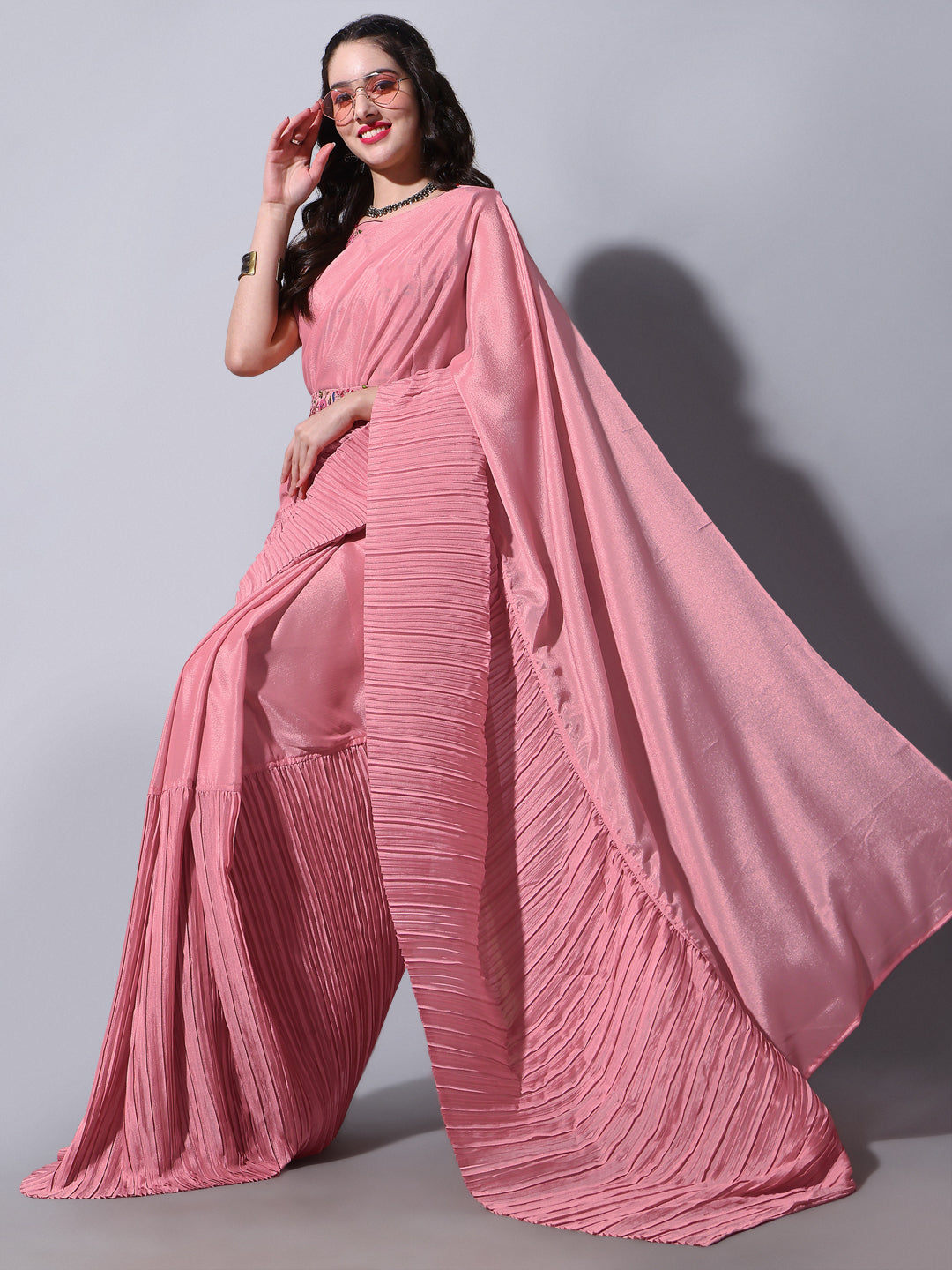 Buy Trendy Peach Saree Online in India - JoshIndia - Joshindia