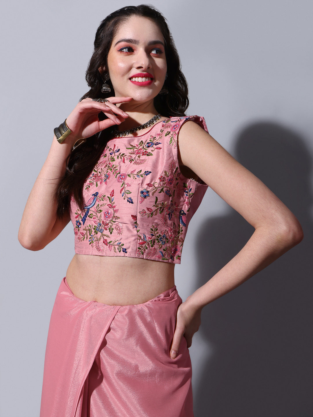 Buy Trendy Peach Saree Online in India - JoshIndia
