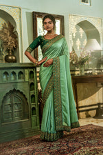 Buy Pista Green Sarees Online In India At Best Price Offers - Joshindia