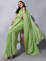 Buy Pista Green Saree Online In India - JOSHINDIA - Joshindia